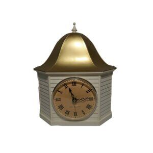 Vintage General Electric Clock, White House Building with Gold Roof